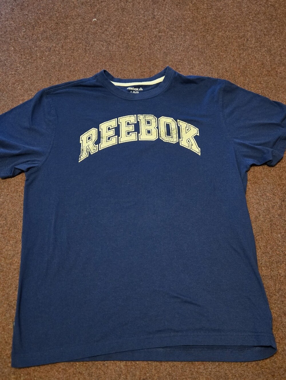 Reebok T-shirt NWOT Blue And White Size Large